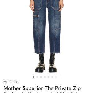 MOTHER superior the private zip crop jeans. Dark Blue Ankle Jeans. Size 29.